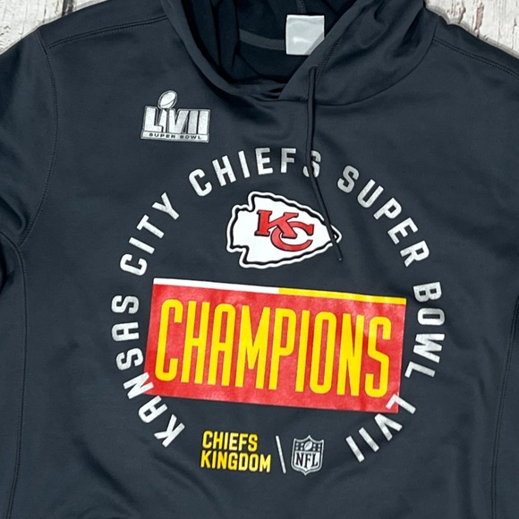Kansas City Chiefs Super Bowl LVII Nike NFL Football Hoodie Sweatshirt - Picture 3 of 4